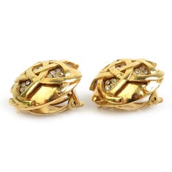 CHANEL Earrings Metal Rhinestone Gold Silver Women's e59267a