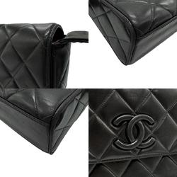 CHANEL Shoulder Bag Leather Black Women's n0411