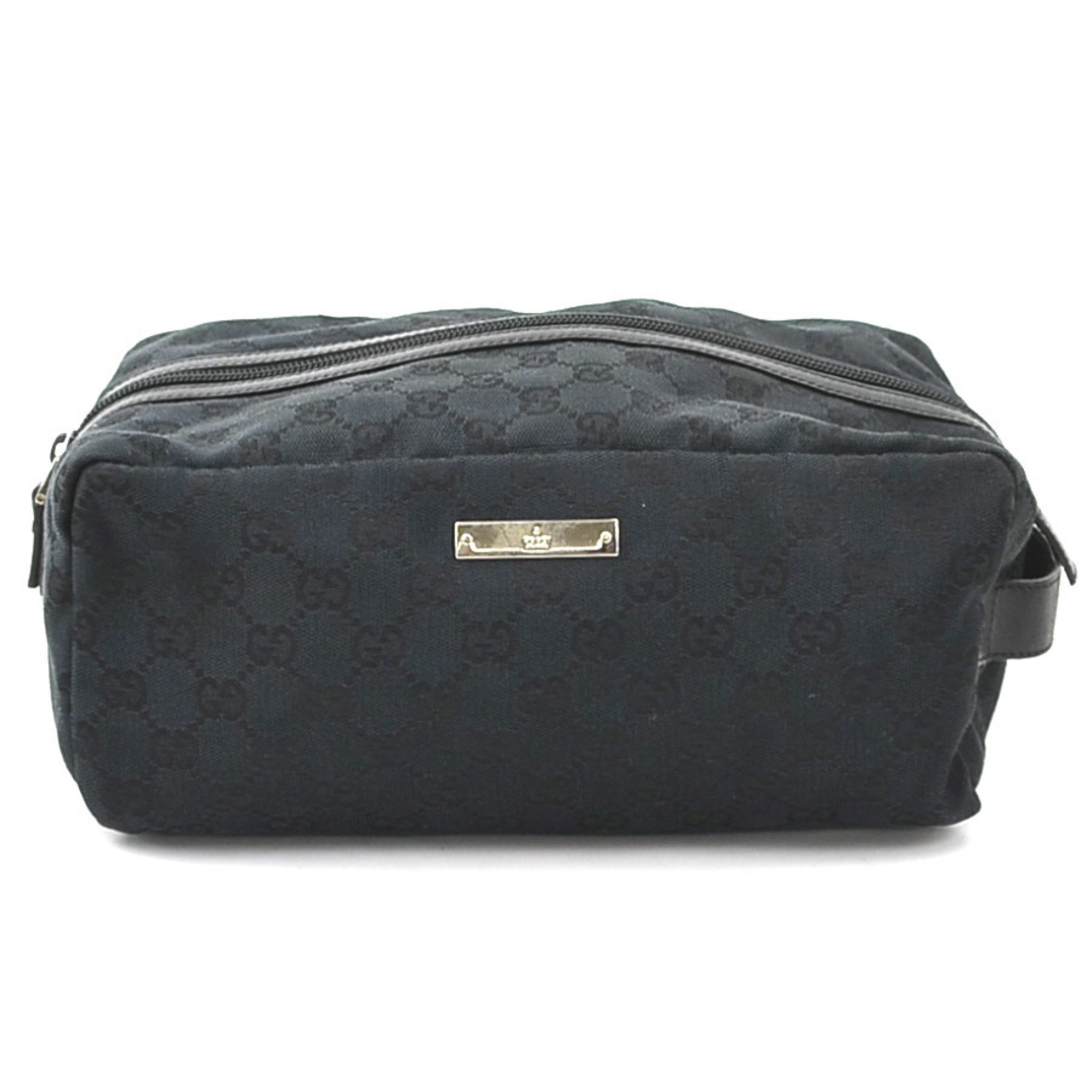 GUCCI Clutch bag Handbag GG canvas Black Men's e59276a