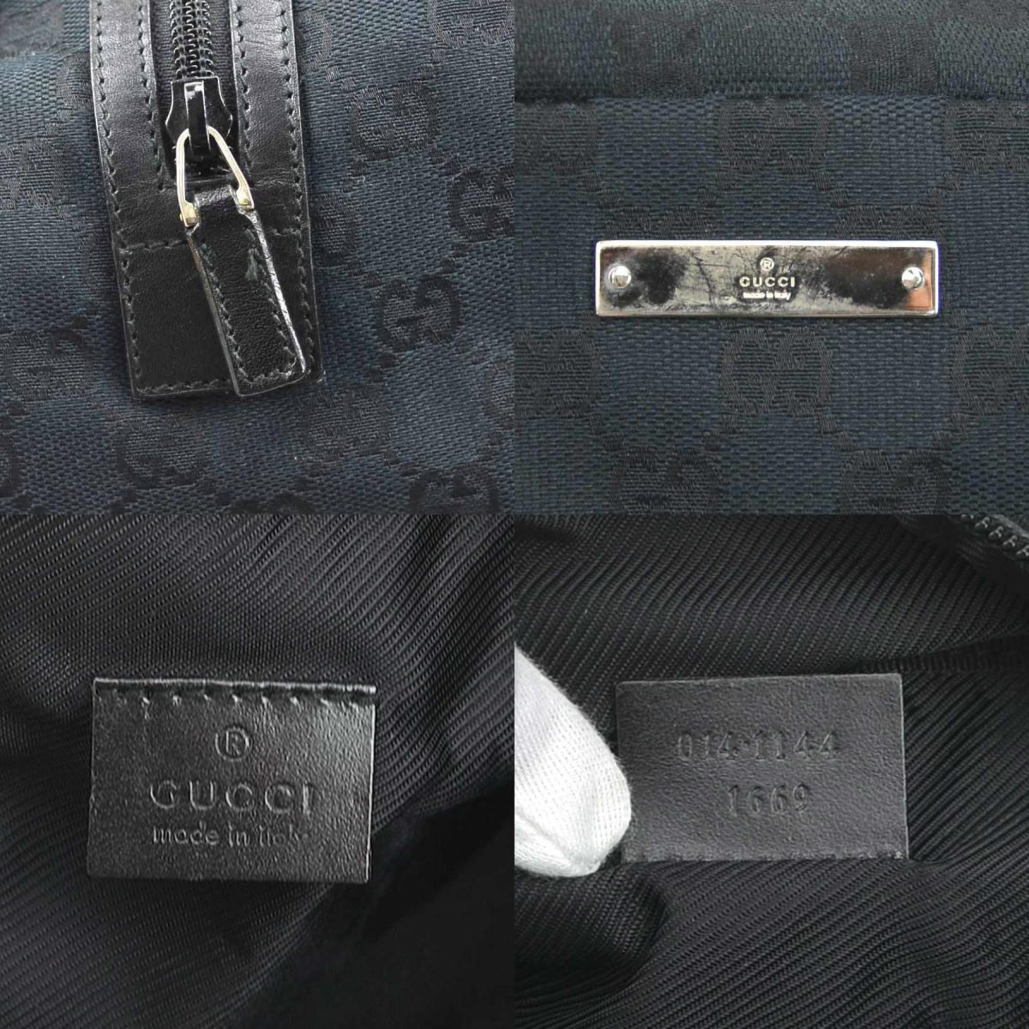 GUCCI Clutch bag Handbag GG canvas Black Men's e59276a