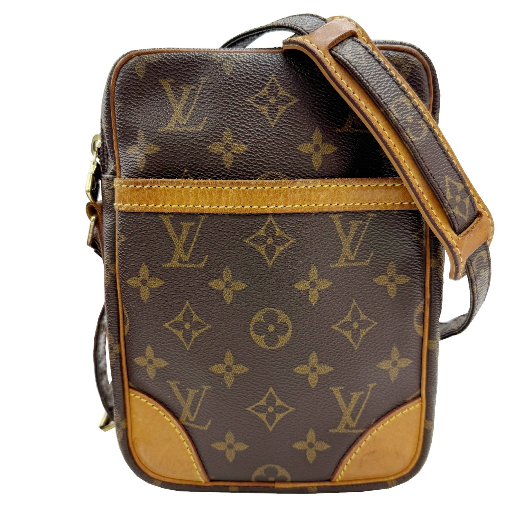 LOUIS VUITTON Louis Vuitton Danube M45266 SL0022 Monogram Shoulder Bag Brown Women's Men's