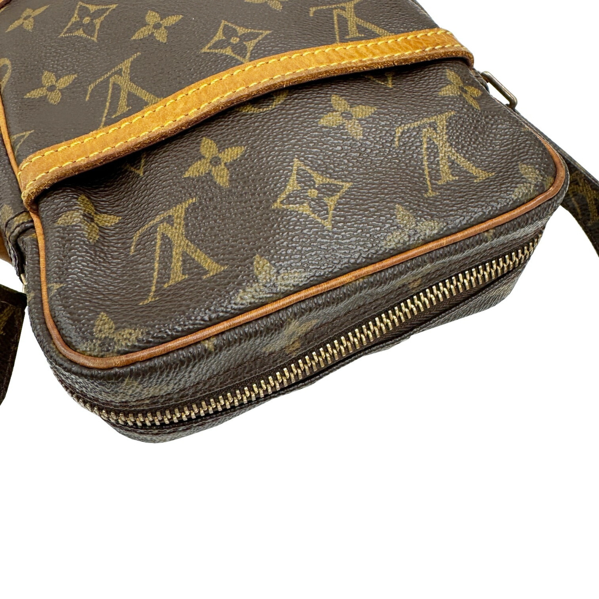 LOUIS VUITTON Louis Vuitton Danube M45266 SL0022 Monogram Shoulder Bag Brown Women's Men's