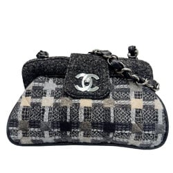 CHANEL Coco Mark Handbag Shoulder Bag Tweed 10 Series Multicolor Women's