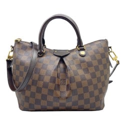 LOUIS VUITTON Siena PM Damier Ebene N41545 Handbag Bag Shoulder Leather Brown Women's