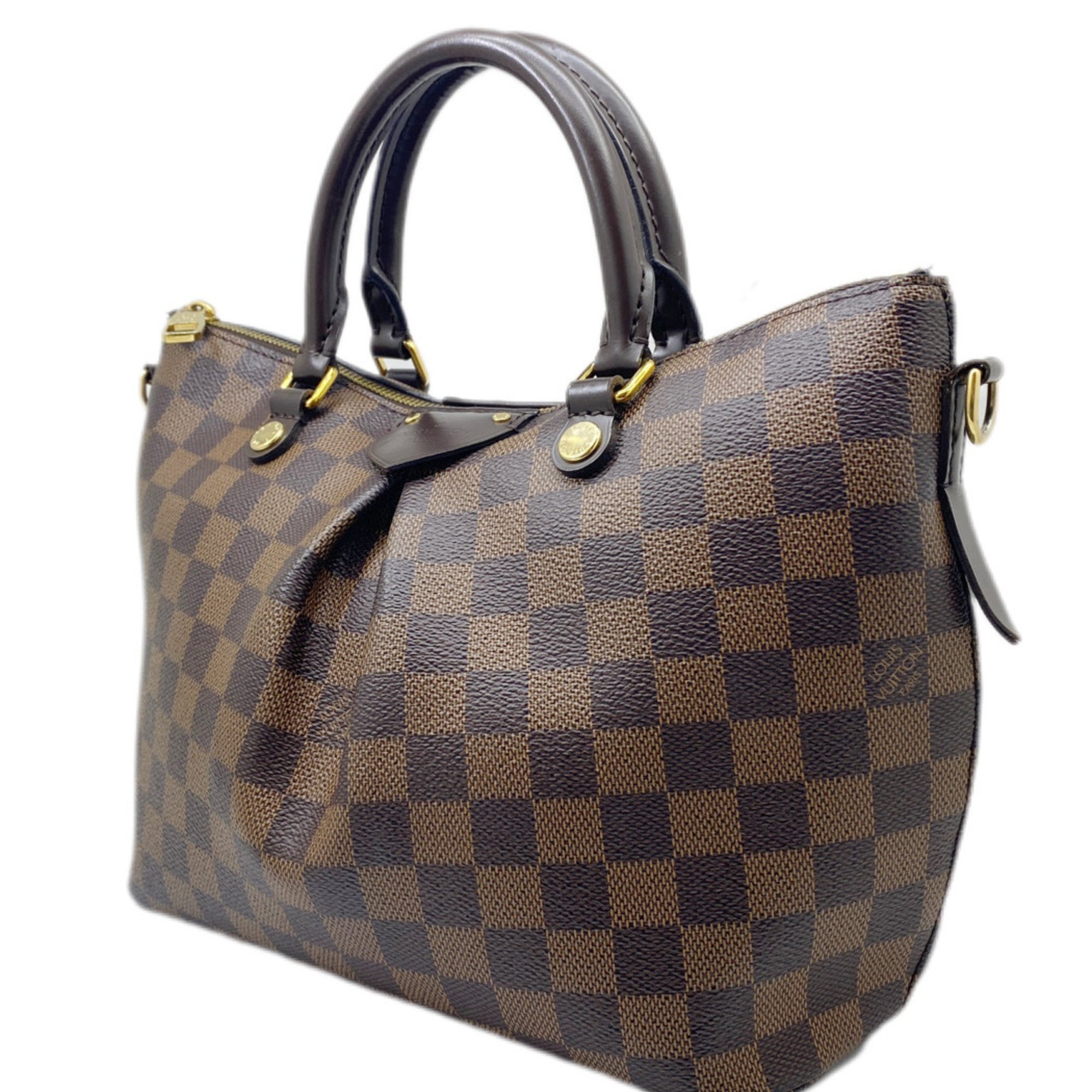 LOUIS VUITTON Siena PM Damier Ebene N41545 Handbag Bag Shoulder Leather Brown Women's