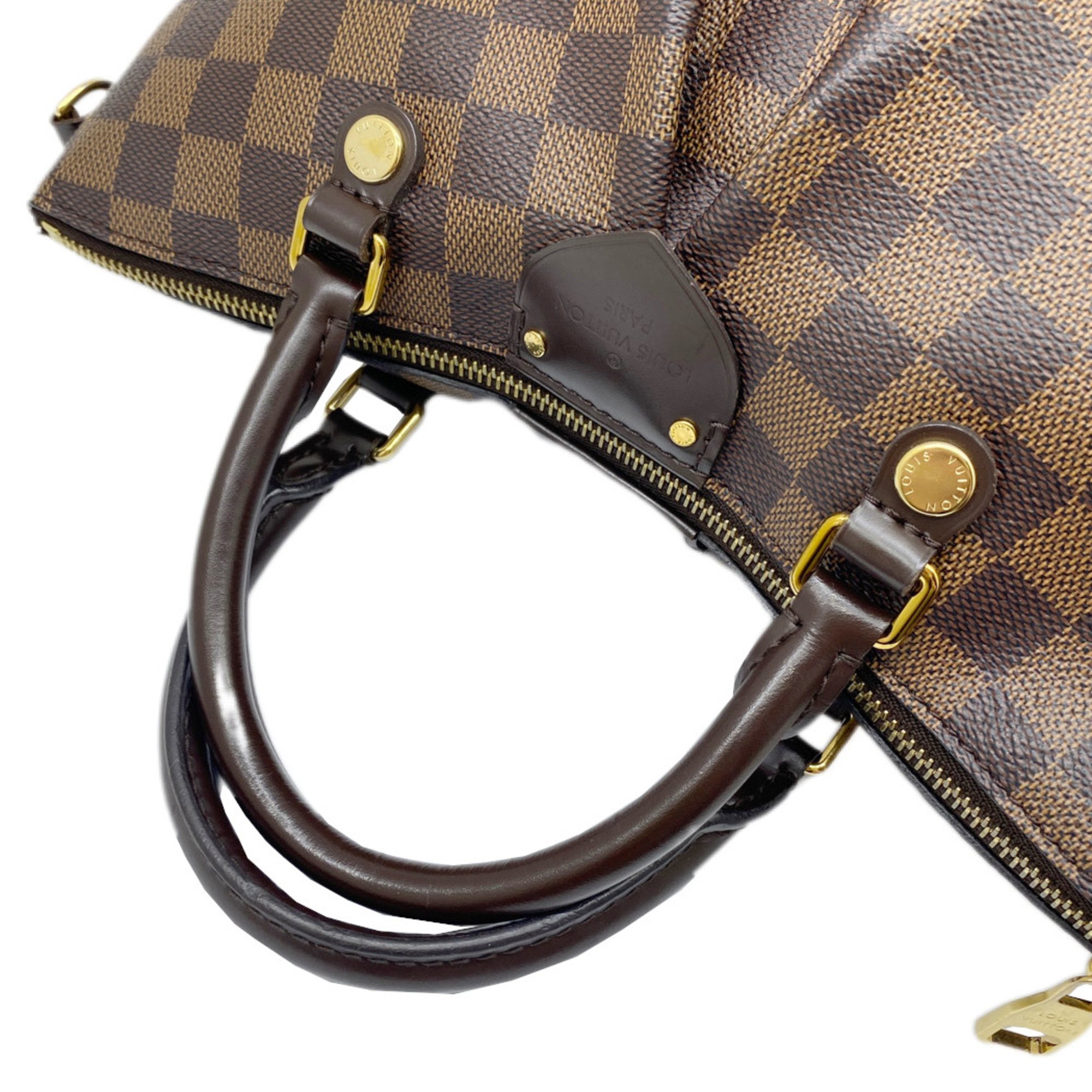 LOUIS VUITTON Siena PM Damier Ebene N41545 Handbag Bag Shoulder Leather Brown Women's