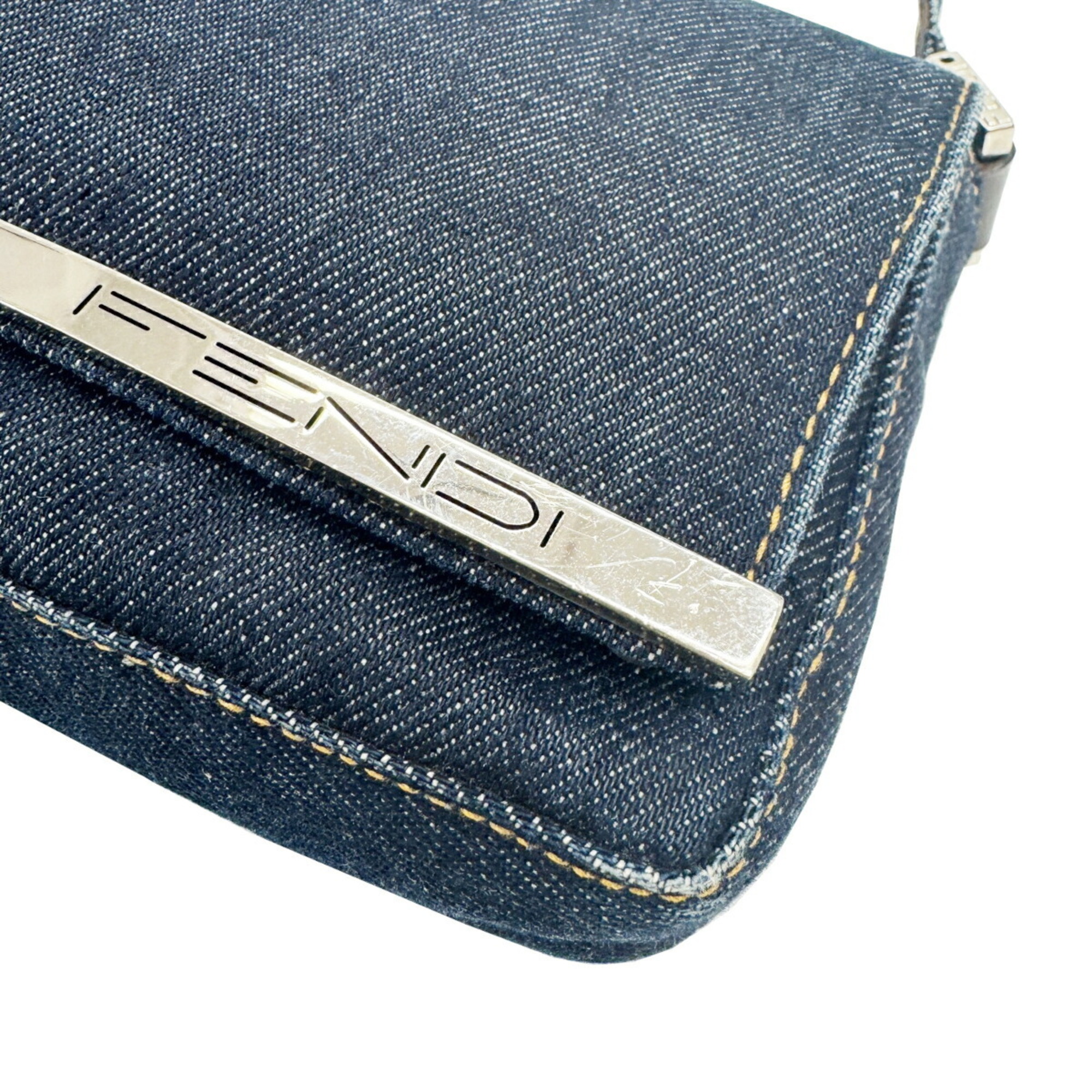 FENDI Shoulder Bag Denim Navy 26640 Women's