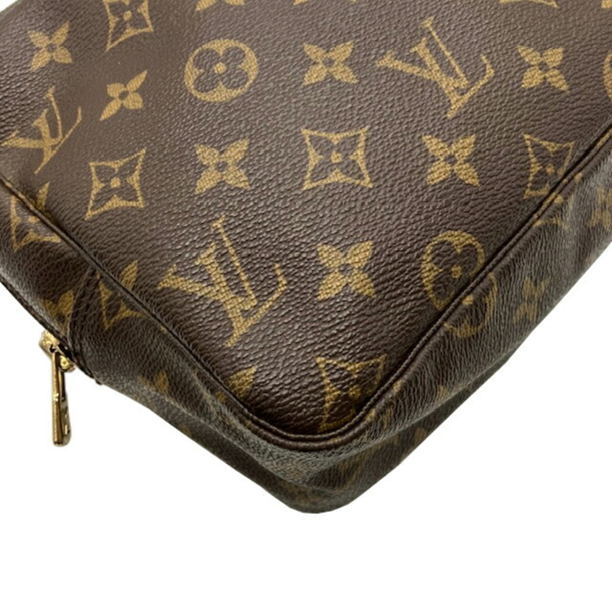 LOUIS VUITTON Louis Vuitton Monogram Truss Toilette 28 M47522 MO0930 Brown Pouch Second Bag Case for Women Men