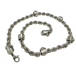 LOUIS VUITTON Louis Vuitton Necklace LV Rope M01748 LE4263 Monogram Silver Stainless Steel Men's