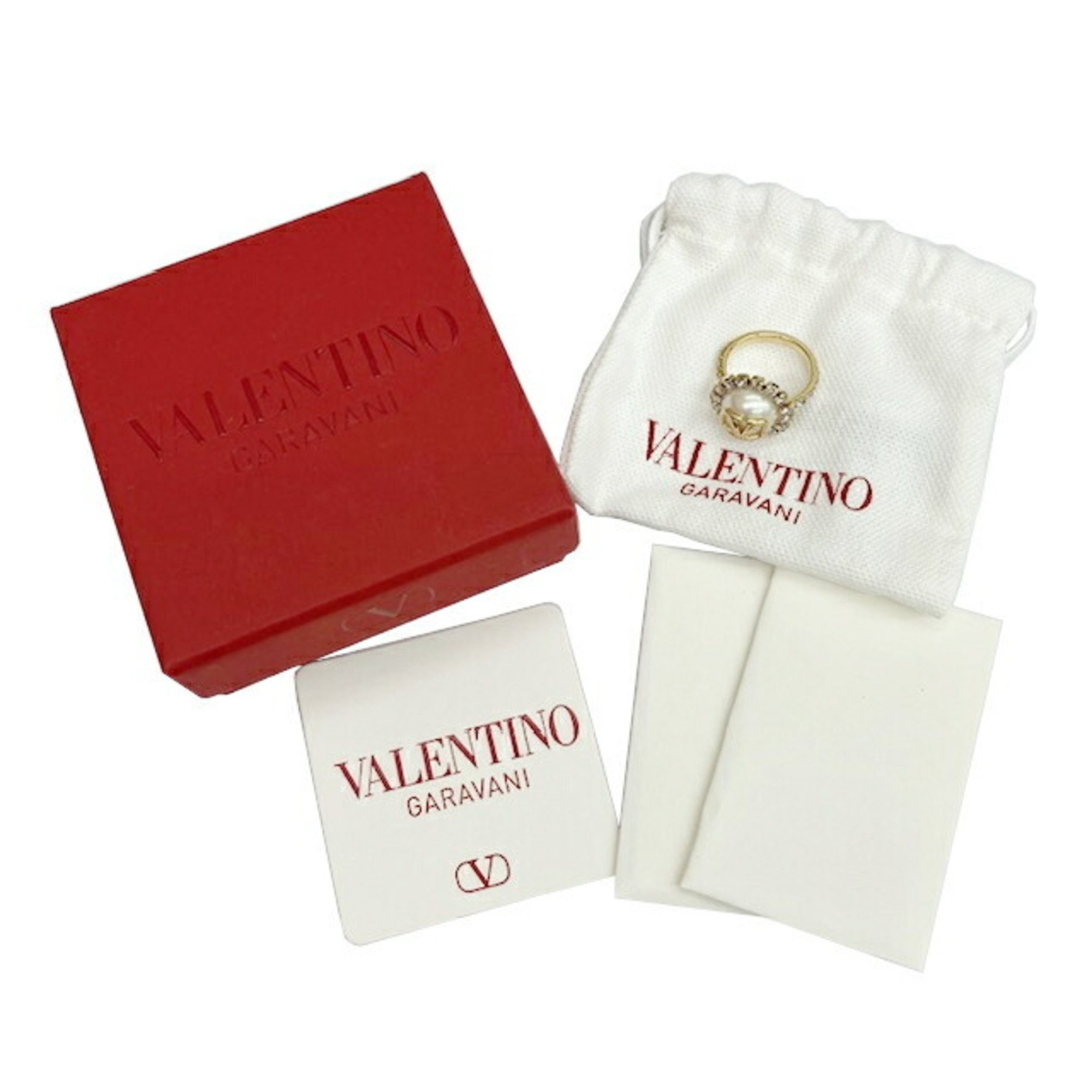 VALENTINO Valentino Ring V Fake Pearl M Women's GP