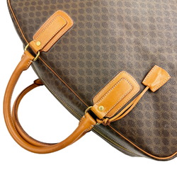 CELINE Boston bag, tote travel macadam pattern, shoulder brown x leather, ladies' bag