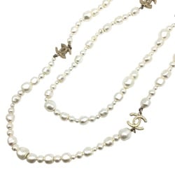 CHANEL Chanel Long Pearl Necklace Fake Plated CC F14V CJ Costume Fashion Accessory 3-strand 2-strand Women's Men's