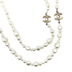 CHANEL Chanel Long Pearl Necklace Fake Plated CC F14V CJ Costume Fashion Accessory 3-strand 2-strand Women's Men's