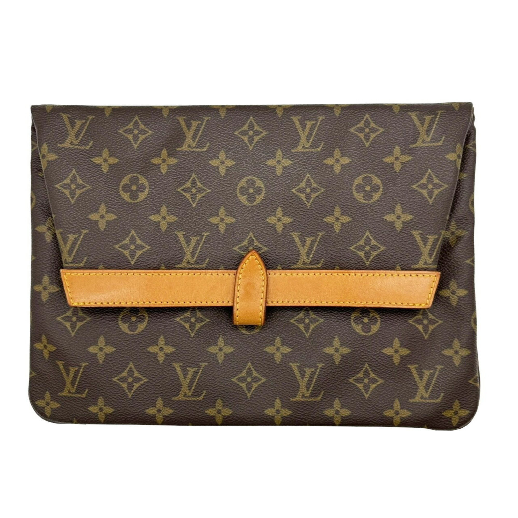 LOUIS VUITTON Louis Vuitton Pochette Pliant Monogram Clutch Bag Snap Button M51805