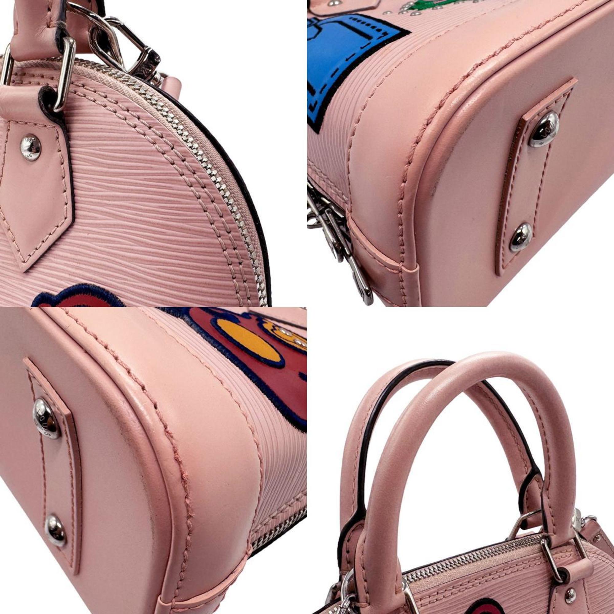 Louis Vuitton LOUIS VUITTON Handbag Shoulder Bag Epi LV Stories Alma BB Leather Light Pink Multicolor Silver Women's M52481 z2079