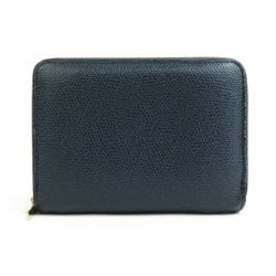 Valextra Wallet/Coin Case Compact Wallet Leather Navy Men's Women's 55746g