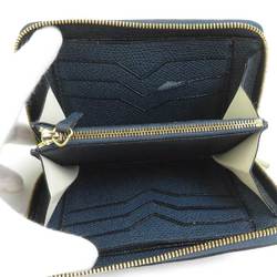 Valextra Wallet/Coin Case Compact Wallet Leather Navy Men's Women's 55746g