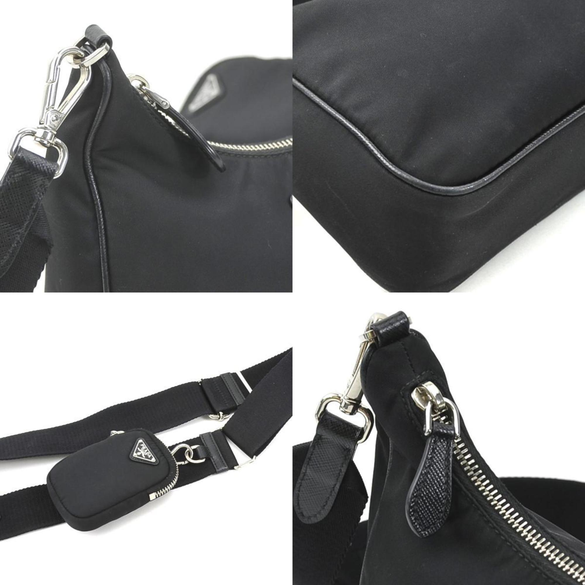 PRADA Shoulder Bag Nylon Black Women's 99977i