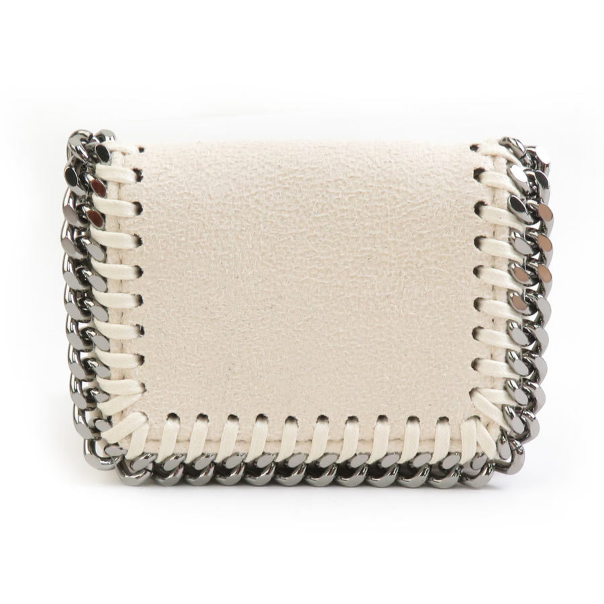 Stella McCartney Tri-fold Wallet, Faux Leather, Ivory, Women's, 55745g