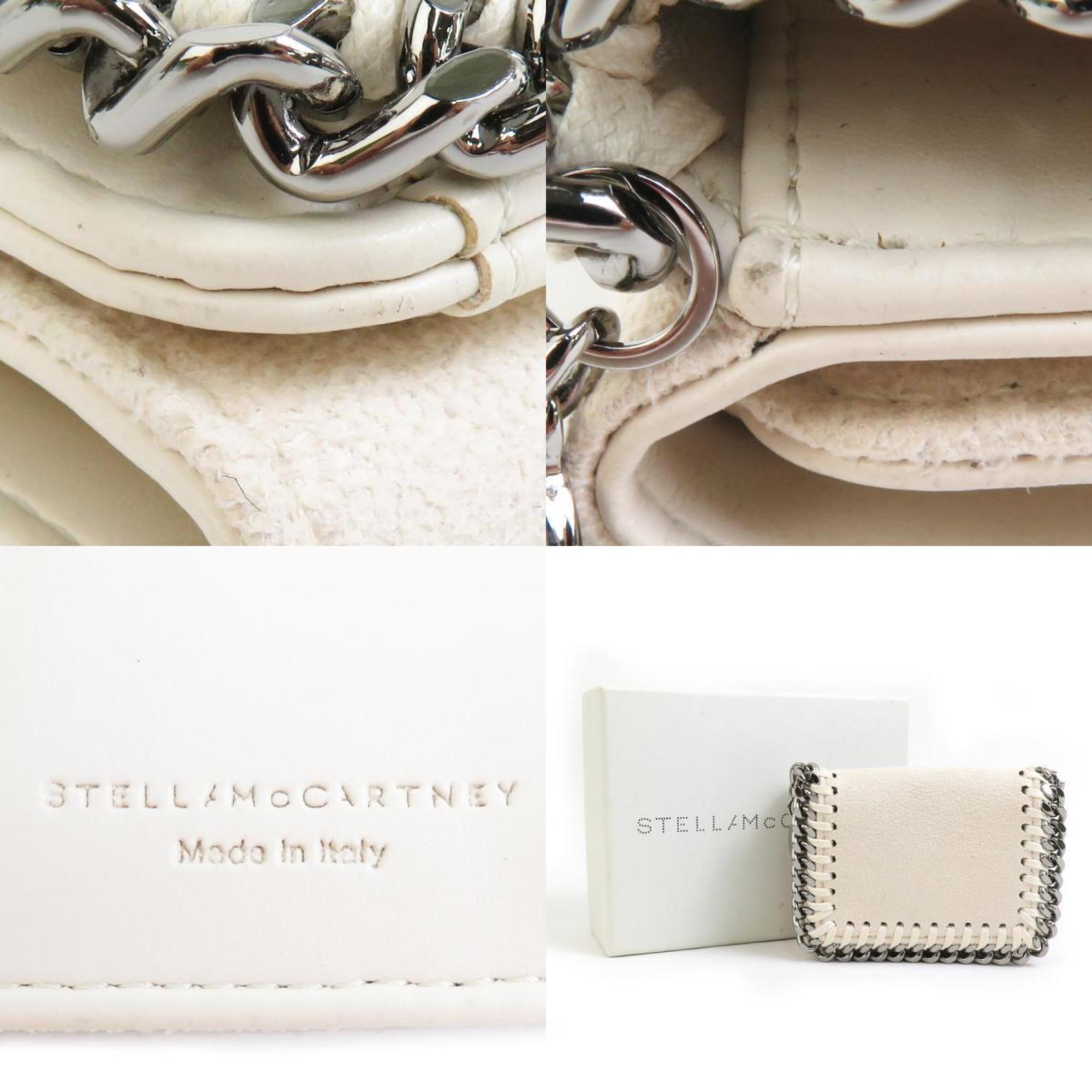 Stella McCartney Tri-fold Wallet, Faux Leather, Ivory, Women's, 55745g