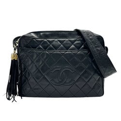 CHANEL Shoulder Bag Lambskin Black Women's n0424