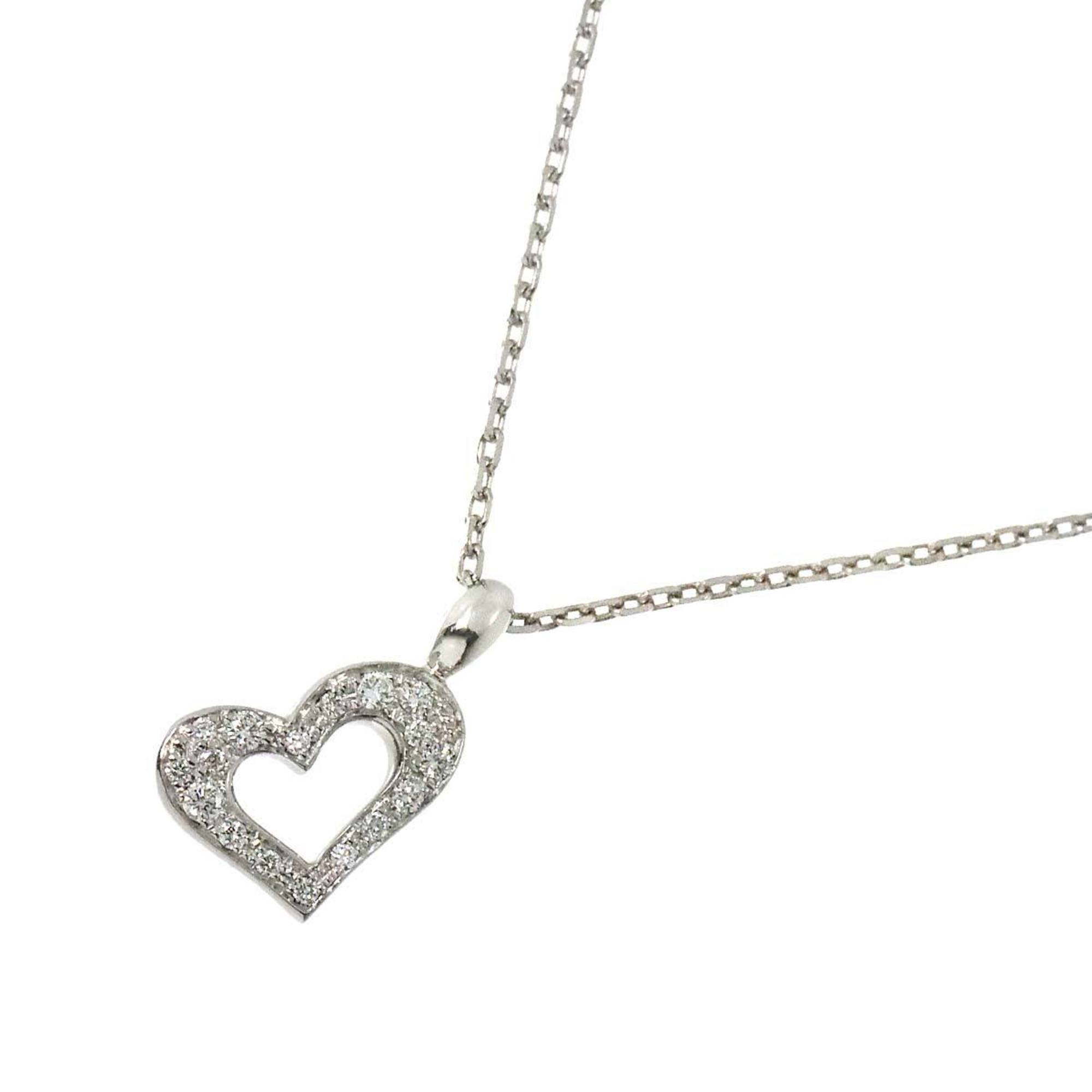 Piaget Limelight Heart Diamond Necklace 42cm K18 WG White Gold 750