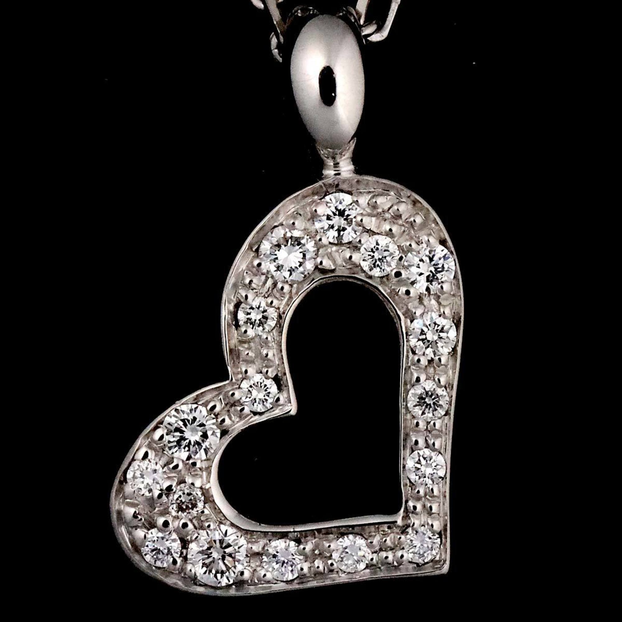 Piaget Limelight Heart Diamond Necklace 42cm K18 WG White Gold 750