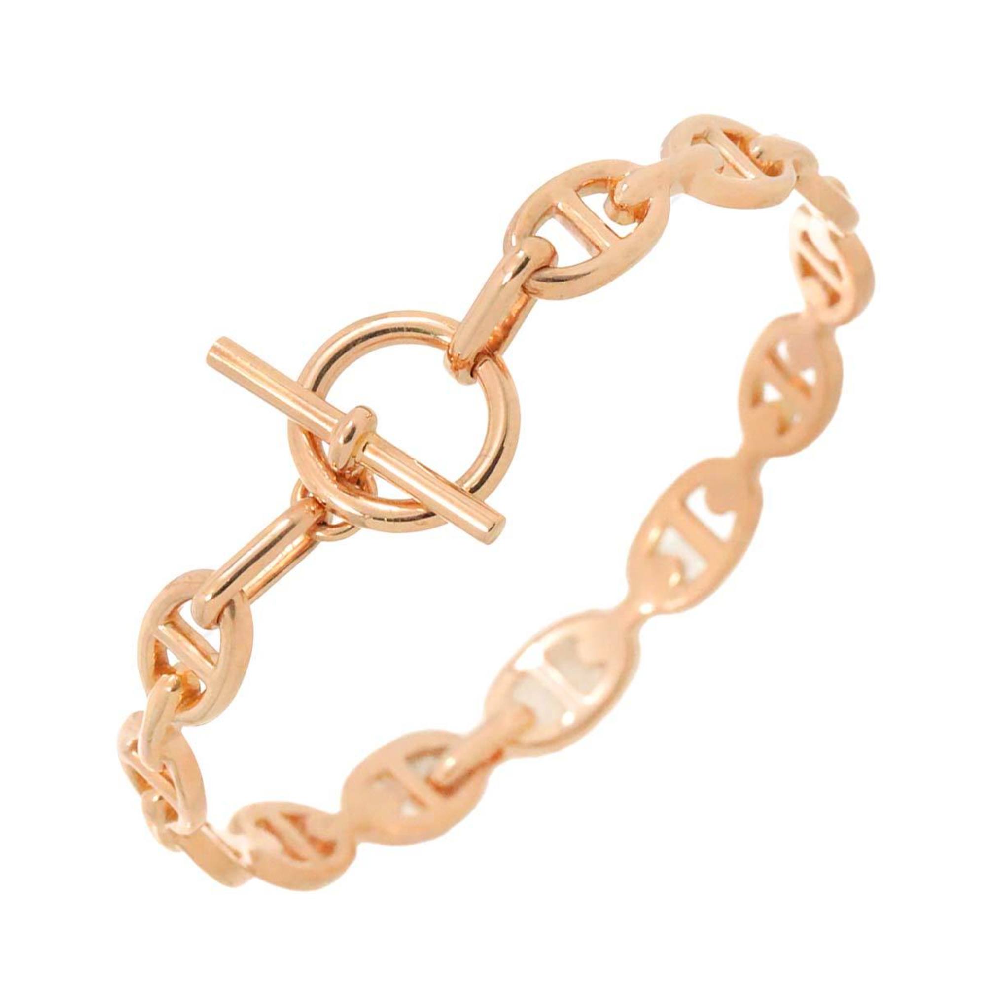 HERMES Chaine D'Ancre Anchaîne Bracelet 16.5cm K18 PG Pink Gold 750