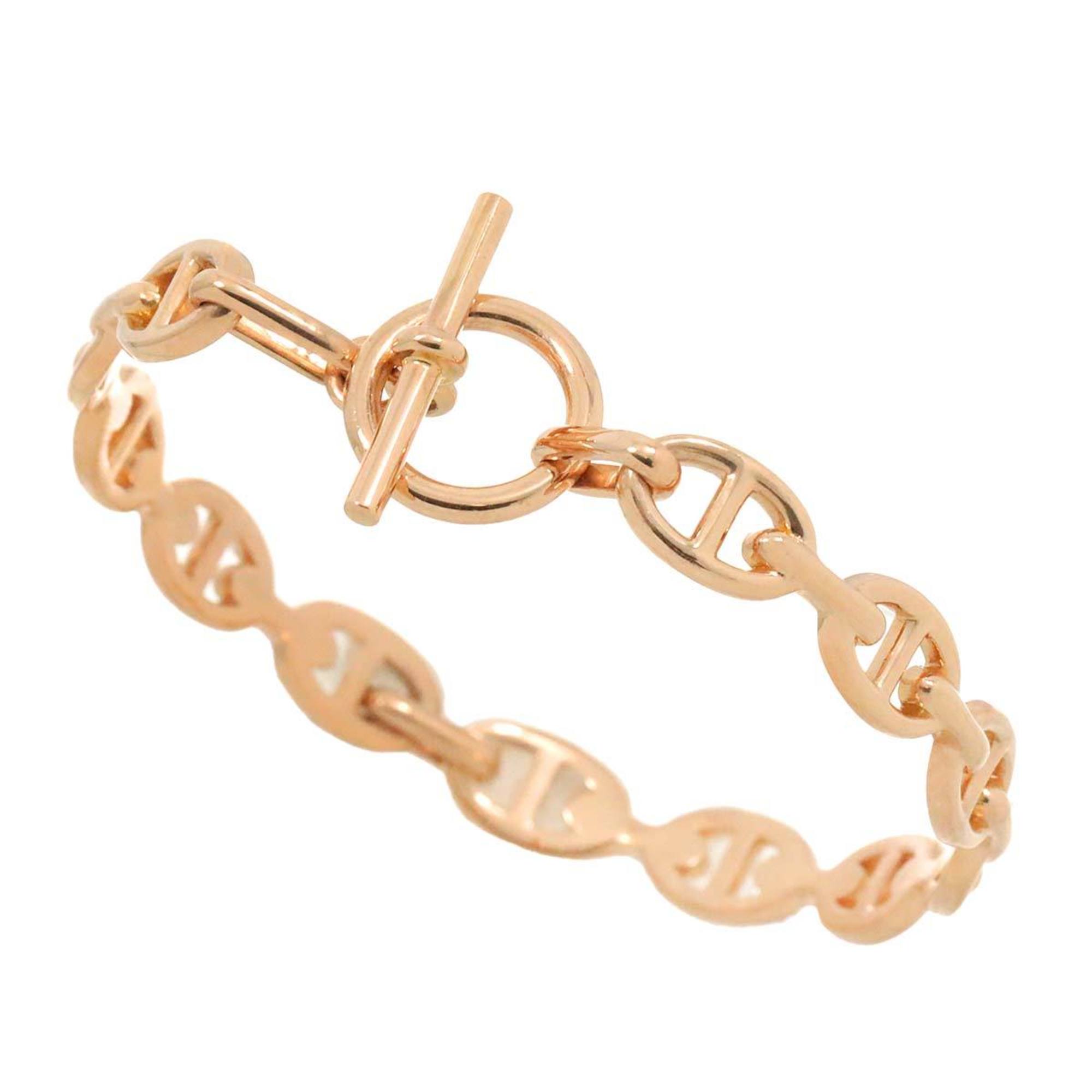 HERMES Chaine D'Ancre Anchaîne Bracelet 16.5cm K18 PG Pink Gold 750