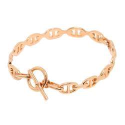 HERMES Chaine D'Ancre Anchaîne Bracelet 16.5cm K18 PG Pink Gold 750