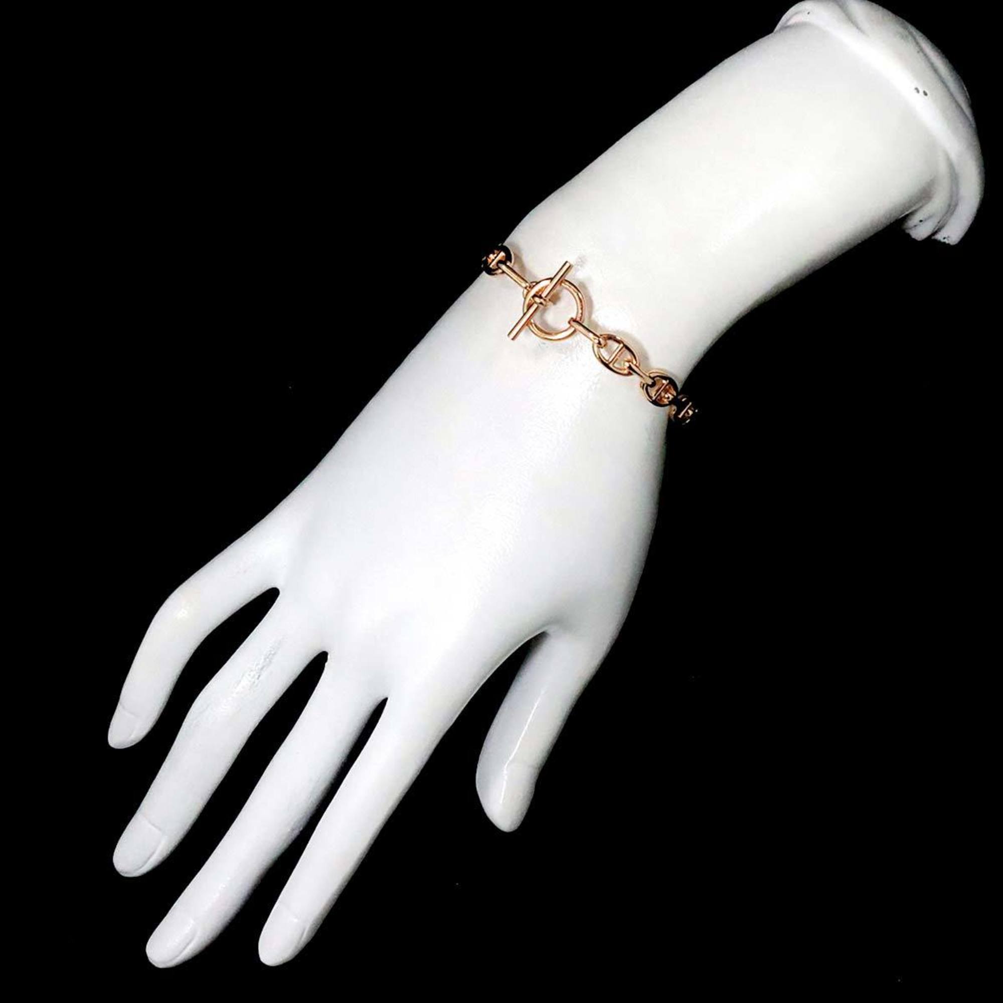 HERMES Chaine D'Ancre Anchaîne Bracelet 16.5cm K18 PG Pink Gold 750