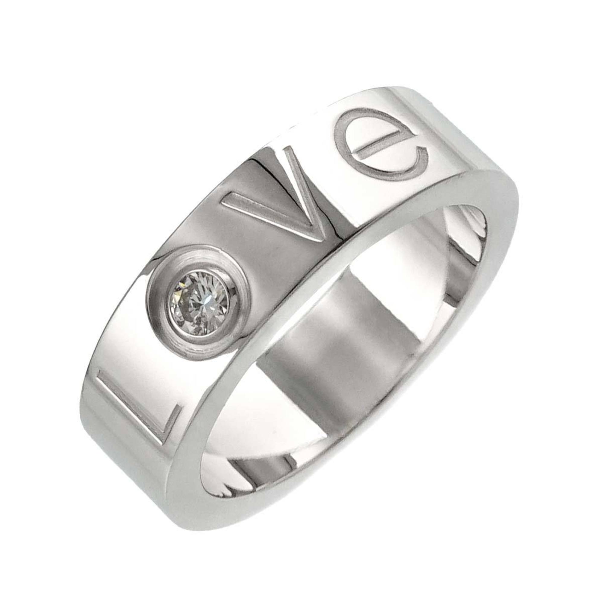 Cartier Love #49 Ring Diamond 1P K18WG White Gold 750 2006 Limited Edition