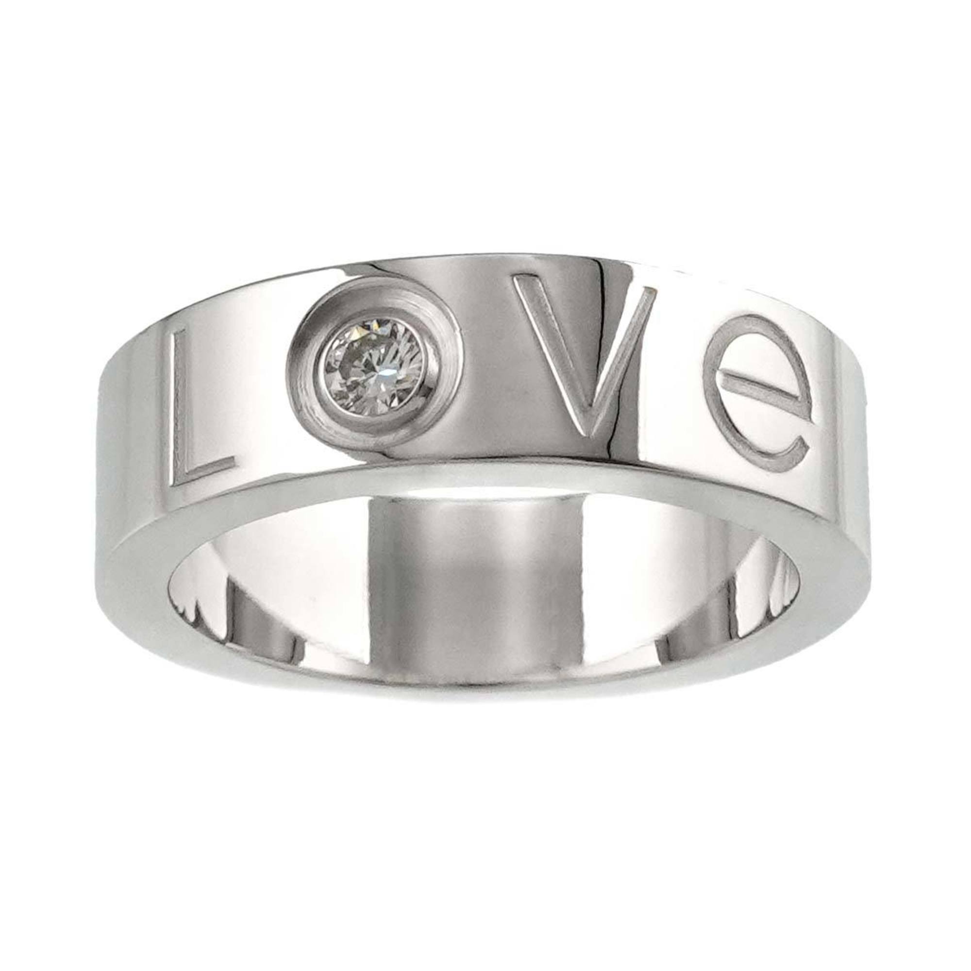 Cartier Love #49 Ring Diamond 1P K18WG White Gold 750 2006 Limited Edition