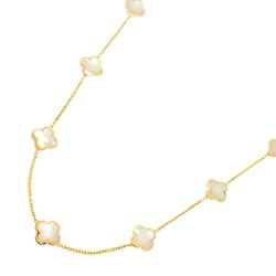 Van Cleef & Arpels VCA Pure Alhambra Shell 14P Long Necklace 80cm K18 YG 750