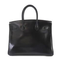 Hermes Birkin 35 So Black Box Calf Handbag □O Stamp Metal Fittings