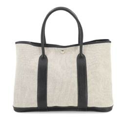 Hermes Garden PM Toile H Leather Beige Black J Stamp Party