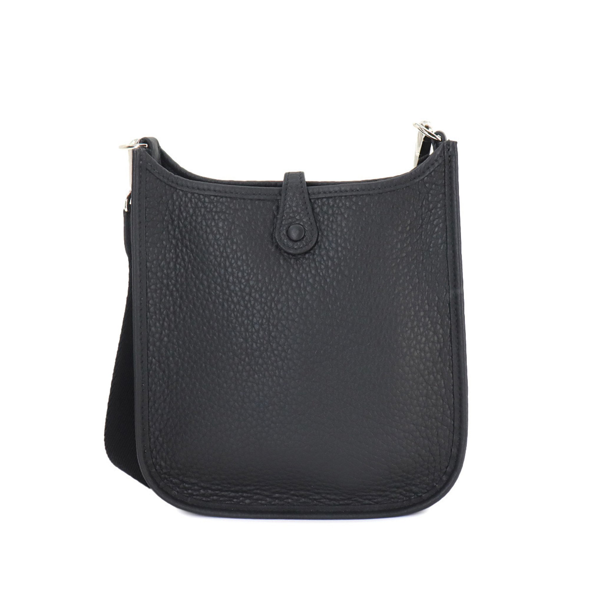 Hermes Evelyne TPM Shoulder Bag Taurillon Clemence Black W Stamp