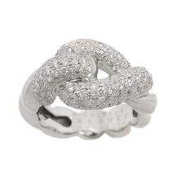 Hermes HERMES #55 Ring Diamond K18 WG White Gold 750