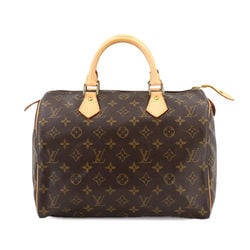 Louis Vuitton Monogram Speedy 30 Handbag Brown M41526 Gold Hardware