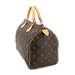 Louis Vuitton Monogram Speedy 30 Handbag Brown M41526 Gold Hardware