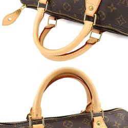 Louis Vuitton Monogram Speedy 30 Handbag Brown M41526 Gold Hardware