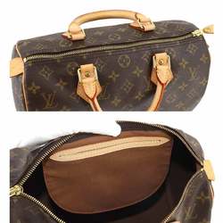 Louis Vuitton Monogram Speedy 30 Handbag Brown M41526 Gold Hardware