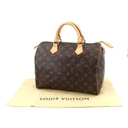 Louis Vuitton Monogram Speedy 30 Handbag Brown M41526 Gold Hardware