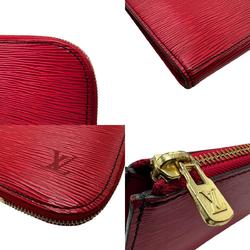 Louis Vuitton Case Epi Poche Document Leather Red Gold Men's Women's z2540