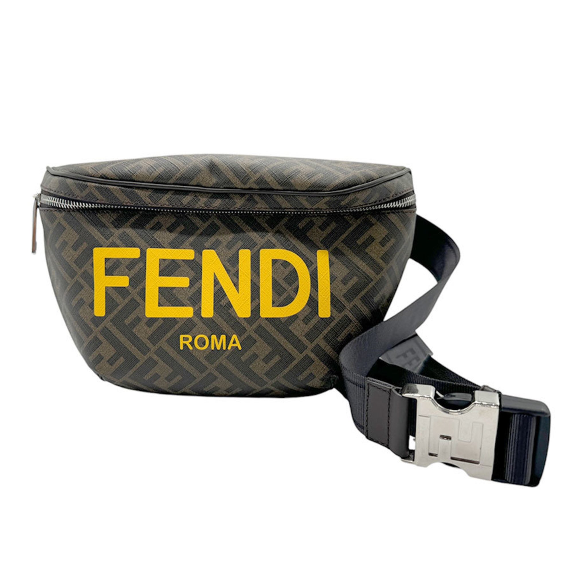 FENDI Body Bag Zucca Brown Yellow Silver Men's 7VA562 z2472