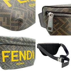 FENDI Body Bag Zucca Brown Yellow Silver Men's 7VA562 z2472