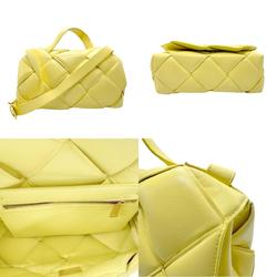 BOTTEGA VENETA Shoulder Bag Maxi Intre Leather Yellow Women's n0406