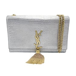 Saint Laurent shoulder bag leather silver gold women's 354119 z2527