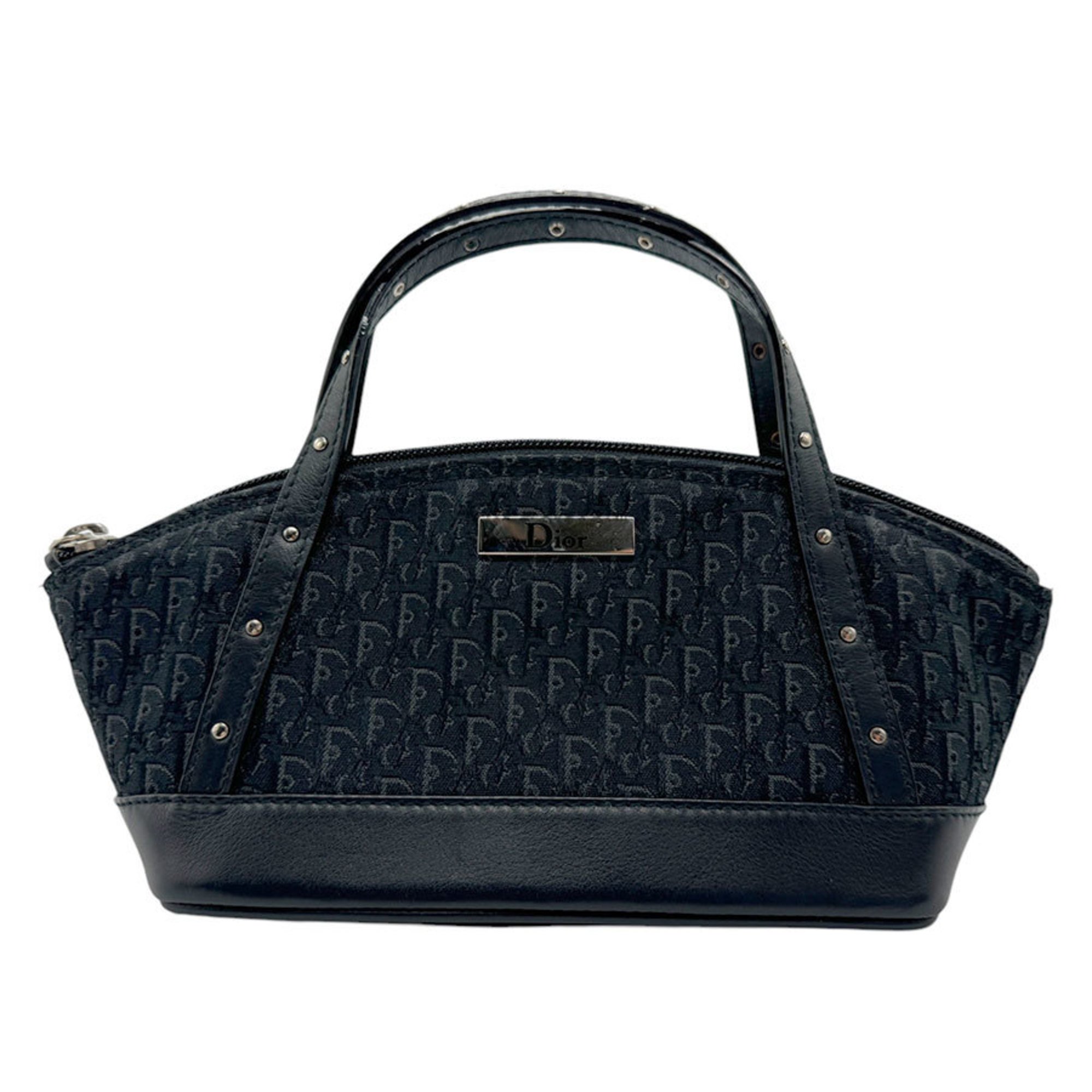 Christian Dior Handbag Canvas Black Women's z2486