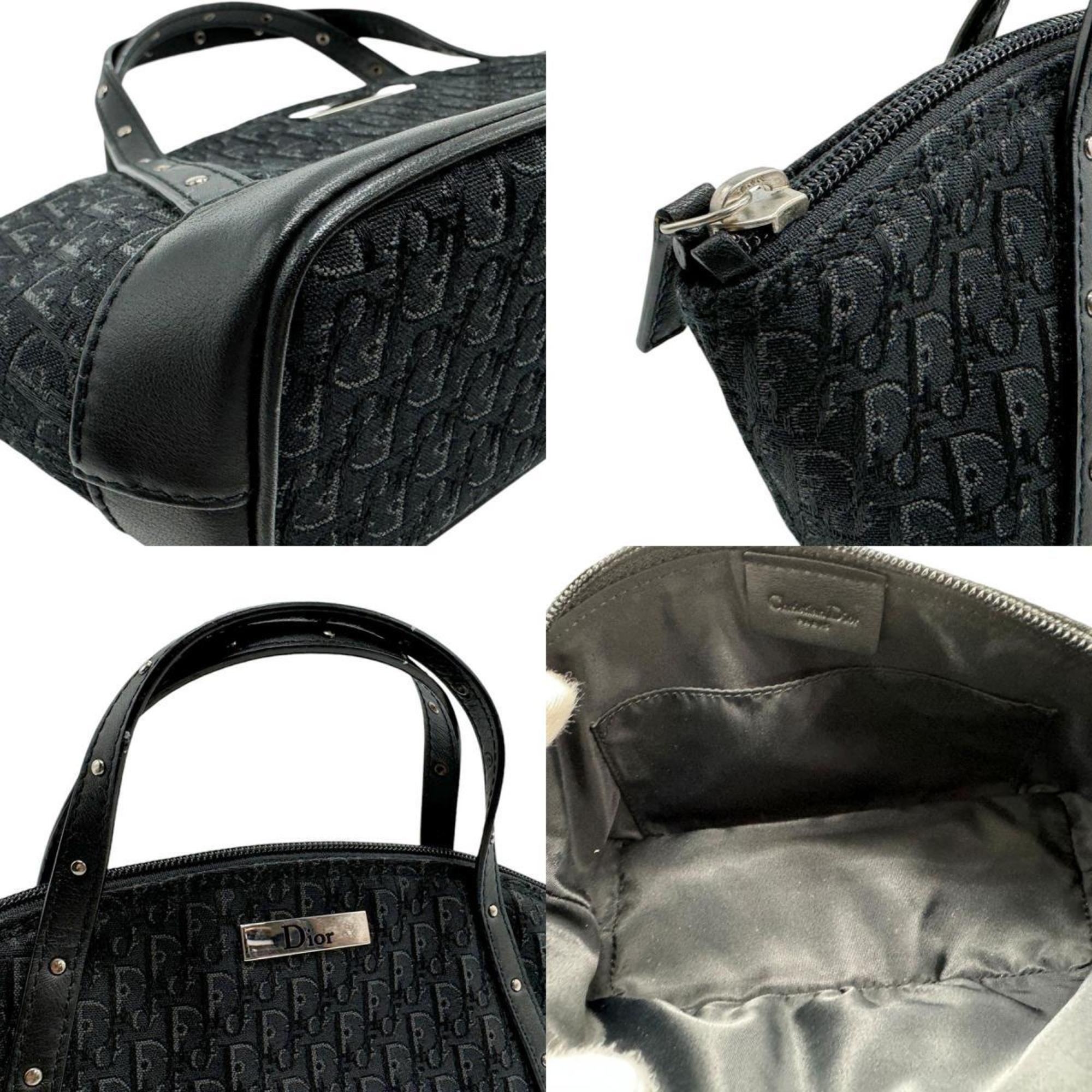 Christian Dior Handbag Canvas Black Women's z2486